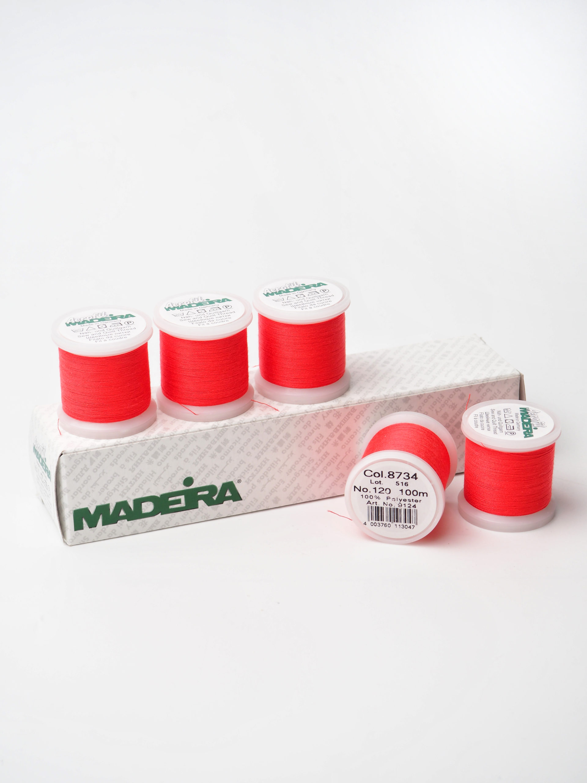Нитки швейные Madeira aerofil № 120 Col. 8734 коралловый (100 м)