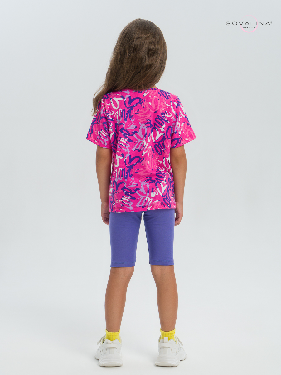 Костюм Актив надписи фуксия-вери-пери