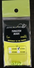 Вольфрамовые головки Anglerfish TUNGSTEN BEADS 3,5мм 0,3г цвет Шартрез Fluo  5шт/уп. продажа от 5 уп.