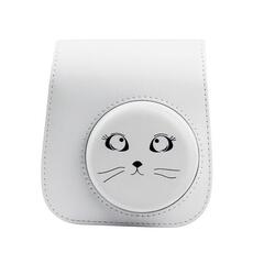 İnstax fotoaparat üzlüyü \ Instant Camera Case Mini 8, 9, 11  white cat