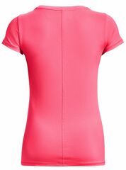 Женская теннисная футболка Under Armour Women's HeatGear Armour Short Sleeve - pink shock/metallic silver