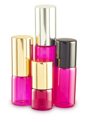 Стеклянные роллеры цветные с крышкой 1, 2, 3, 5 и 10 мл