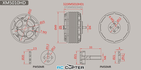 DualSky XM5010HD-9 KV400 Аэролаб HD3