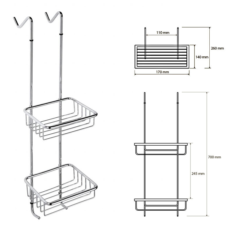 полка на стекло душевого уголка