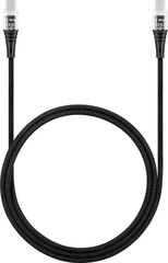 Кабель TTEC ExtremeCable Ekstra Durable Transparent USB-C-USB-C 60W PD/QC Fast Charging&Data Cable, 120 см, черный