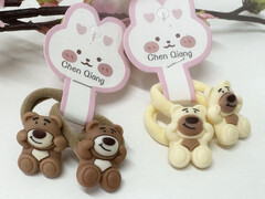 Резинка для волос, Медвежата, МИКС, 2 шт.