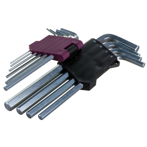 Thorvik HK10S Набор ключей торцевых шестигранных, H1.5-H10, 10 предметов