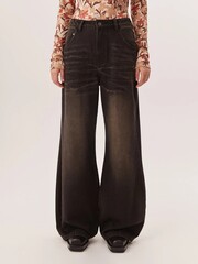 Джинсы MAGIC FLOWERS коричневого цвета