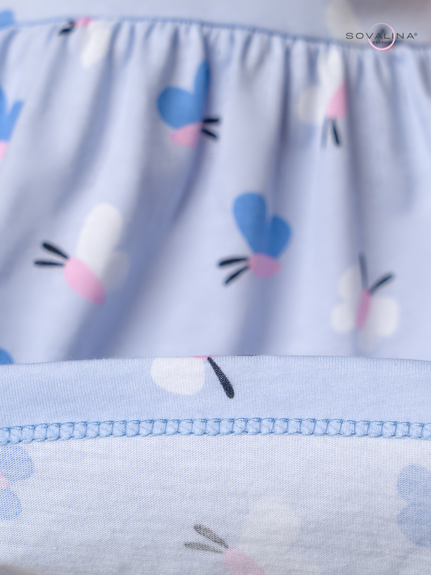 Платье Лето синие бабочки