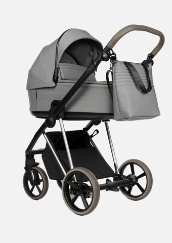 Roan Коляска 2 в 1 Sol Leather Caramel Black Тем.коричневый