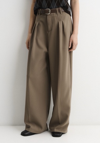 Брюки Almond с ремнем бежевый