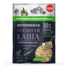 Протеиновая овсяная каша с семенами чиа 'Bionova', 240г 🔸 6 шт х 40г /Pea Protein/