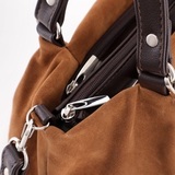 Сумка Саломея 607 эко-замша миндаль