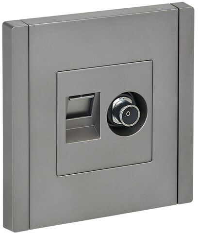 FORTE&PIANO Роз. двойная TV+RJ45 кат.6 FP537 ст. IEK