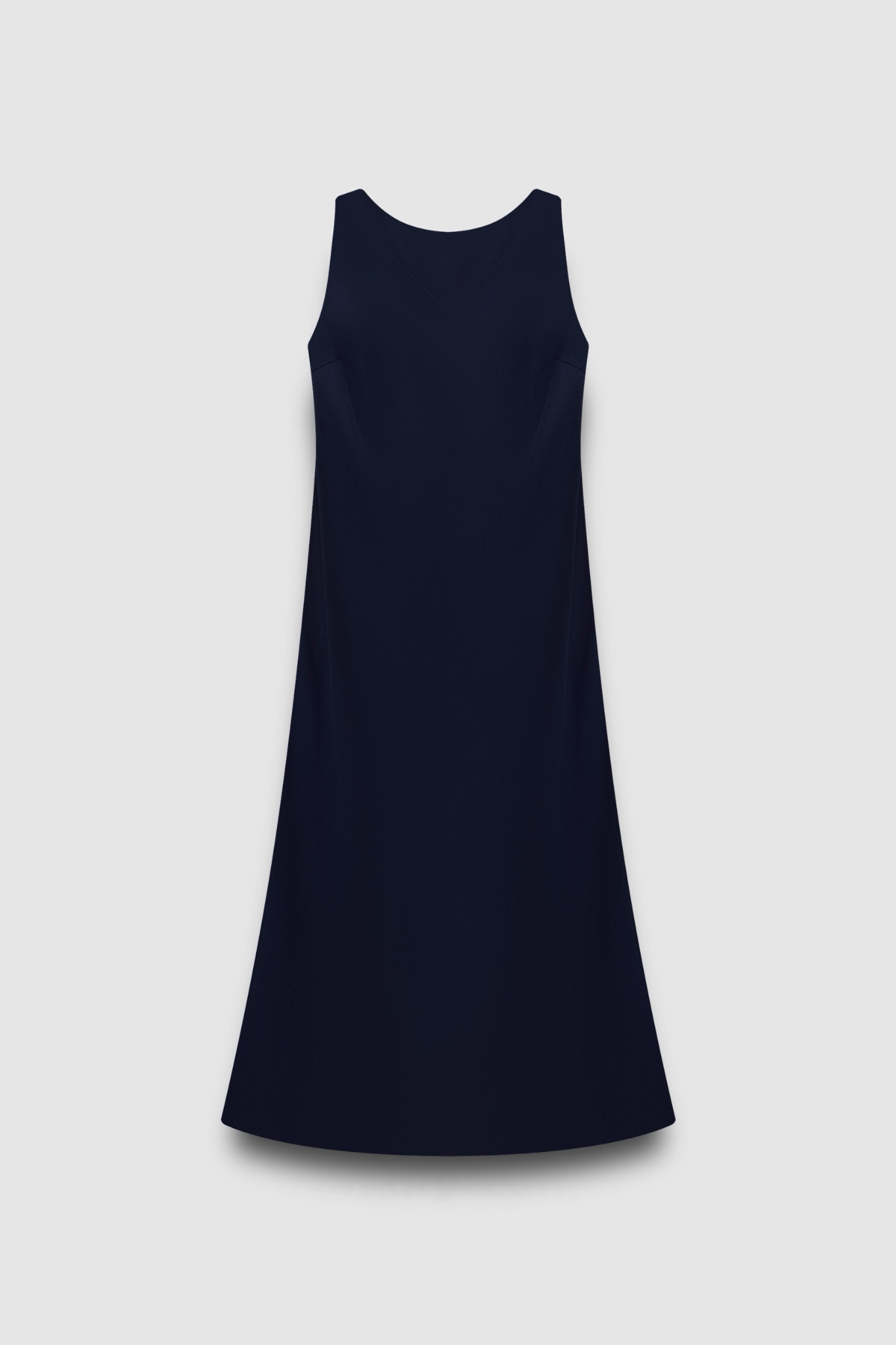 Платье-комбинация на широких бретелях, темно-синий