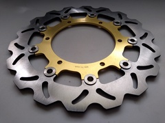 Диск тормозной передний на Yamaha YZF R600 / XJ N / YZF R THUNDERCAT и другие, золотой лепестковый