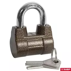 ЗУБР 60 мм, дисковый механизм секрета, облегченный, навесной замок (3720-4)