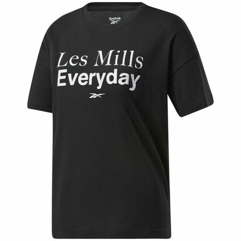 Женская теннисная футболка Reebok Les Mills Graphic Tee - black