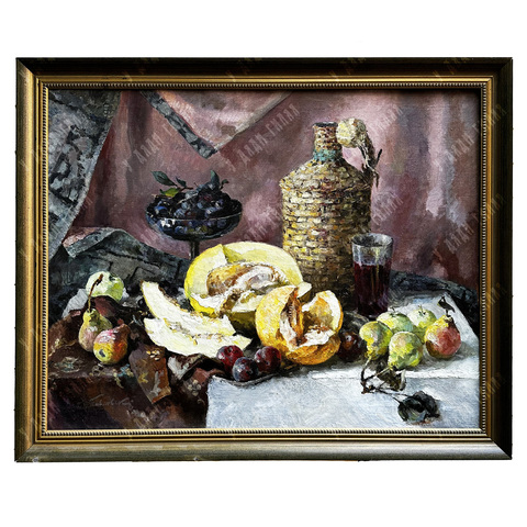 Павловский Генрих Васильевич (1907–1973). Натюрморт с фруктами и вином. 1958 год