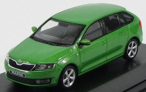 Skoda Rapid Spaceback 2014 Rally green metallic Abrex 1:43