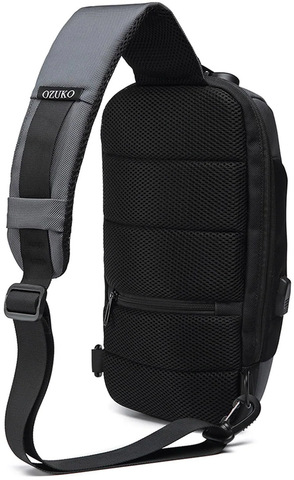 Картинка рюкзак однолямочный Ozuko 9223 Grey - 2
