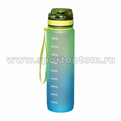 Бутылка для воды DB-1455 (салатово-синий), 1000 мл