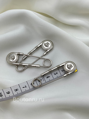 Брошь булавка Верс. серебристая