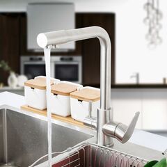 Смеситель для кухни, Frap, с картриджем, подкл к фильтр, нерж, F4348