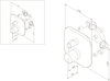 Am.Pm F3085500 Sensation. cмеситель д/ванны/душа встраиваемый с термостатом. шт