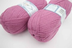 ALIZE "LANAGOLD 800", 49% шерсть, 51% акрил, 100 гр, 800 м, 28 роза