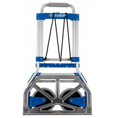 ЗУБР ТР-90, до 90кг, каркас и платформа из алюм, платформа 48.5х28.5см, колеса d13 см, вес 4.65кг, складная хозяйств тележка, Профессионал (38750-90)