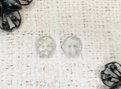 Пуговицы, 2 прокола, d 13 мм, прозрачно-белый