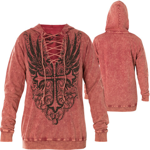 Affliction | Худи женское FREE MAHOGANY AW21356 перед и спина