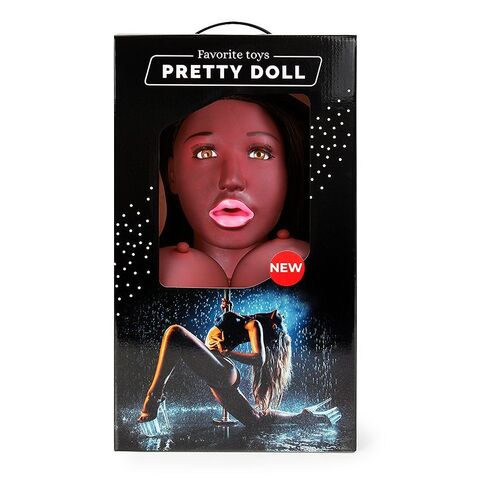 Темнокожая надувная секс-кукла с вибрацией Лионелла - Bior toys EROWOMAN-EROMAN EE-10277