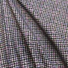 Ткань хлопок плотный с эластаном гусиная лапка сиреневый 2103