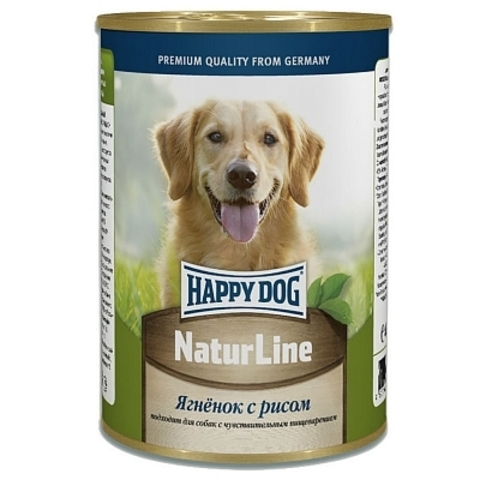 Happy Dog Natur Line Ягненок с рисом  для собак (НФКЗ) 410г