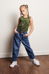 Купить детскую майку цифра зеленая - Магазин тельняшек.ру 8-800-700-93-18Майка детская камуфлированная 