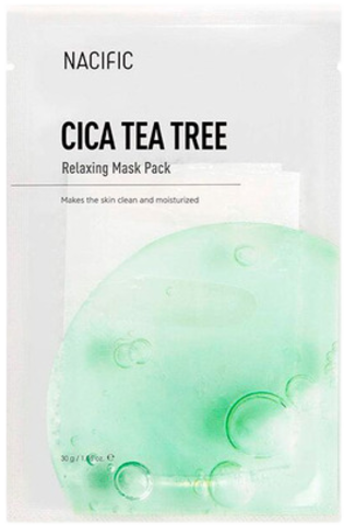 Nacific Cica Маска на тканевой основе Cica Tea Tree Relaxing Mask Pack