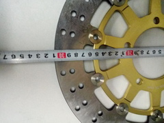 Диск тормозной передний  на KAWASAKI  ZX 6R  NINJA / ABS 636, Z 800 / ABS, VERSYS 1000,  Z 1000 / ABS, ZX 10R / abs  1000, ZX 14R / ABS 1000, GTR  1400, ZZR-ABS 1400 золотой