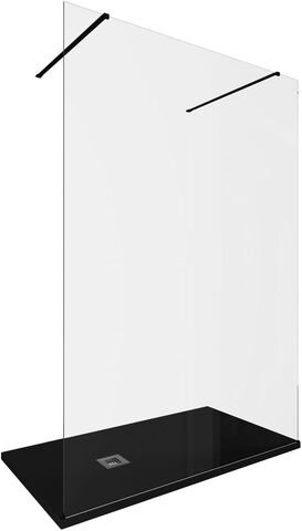 Allen Brau Infinity 3.21051.BBA Душевая перегородка, цвет: чёрный