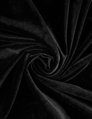 Бархат стрейч, 240 гр/м2, 98% п/э, 2% эластан, 150 см, чёрный