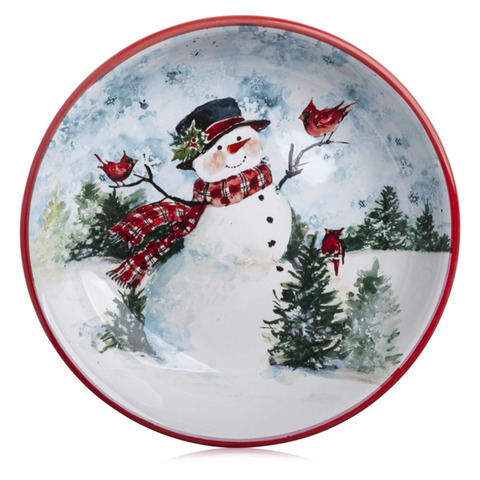 Тарелка суповая Certified Int. Снеговик 23см