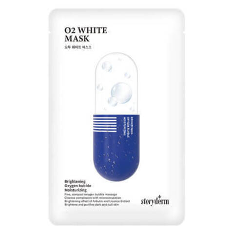 Storyderm Кислородная осветляющая маска с арбутином 25 мл | Silk Mask O2 White