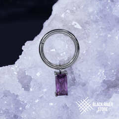 Кликер IG Pendant Square Amethyst CZ 1.2мм