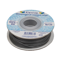 Шнур "Gamma" 2 мм GCL-02 цв. кожаный №126 серый