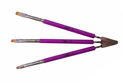 Soline Charms Кисть для полигеля прямая №6 - фиолетовая