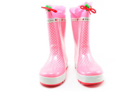 Резиновые сапоги для девочек утепленные Хелло Китти (Hello Kitty), цвет розовый. Изображение 4 из 11.