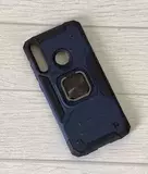 Противоударный чехол Strong Armour Case с кольцом для Huawei Y6р (Синий)