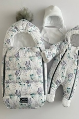 Зимний комплект на выписку "Пушинка принт" (model.23)