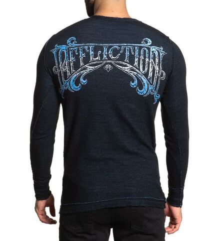 Affliction | Пуловер двусторонний мужской AC Outlaw Steel A26187 обратная сторона сзади